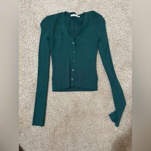 Abercrombie & Fitch Deep Teal Ribbed Cardigan